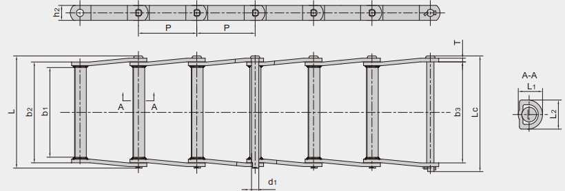 曳引用焊接結構彎板鏈